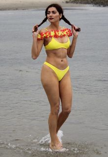 Blanca Blanco in yellow bikini at the beach in Malibu - April 30, 2019 Blanca Blanco in yellow bikini at the beach in Malibu - April 30, 2019