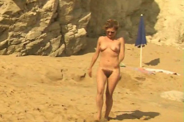 Sandrine Bodenes fully nude on a beach vidcaps.