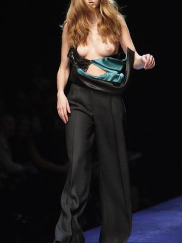 Alana Kuznetsova topless runway photos.