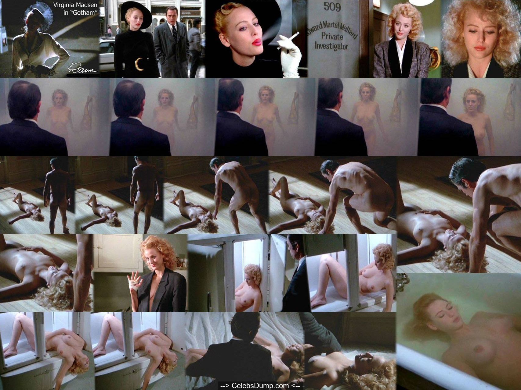 Virginia Madsen nude collages from Gotham.