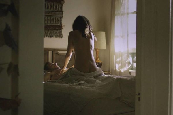 Lina Esco nude boobs in Flaked (2016) .