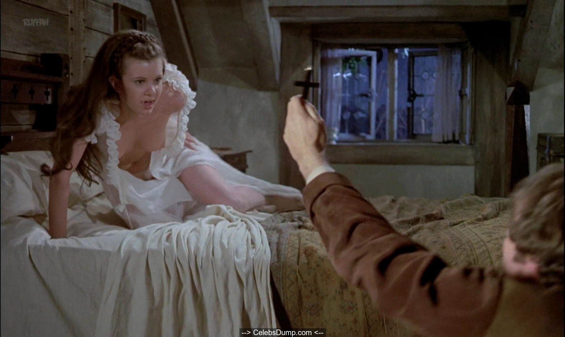 Madeleine Collinson, Mary Collinson and Maggie Wright nude in Twins Of Evil...