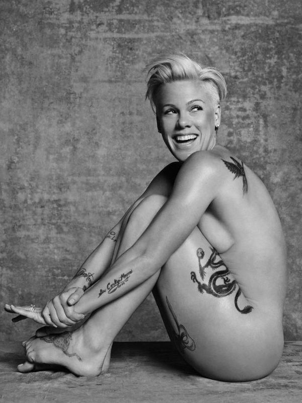 Singer Pink nude for People Magazine - Most Beatuiful Issue 2015.