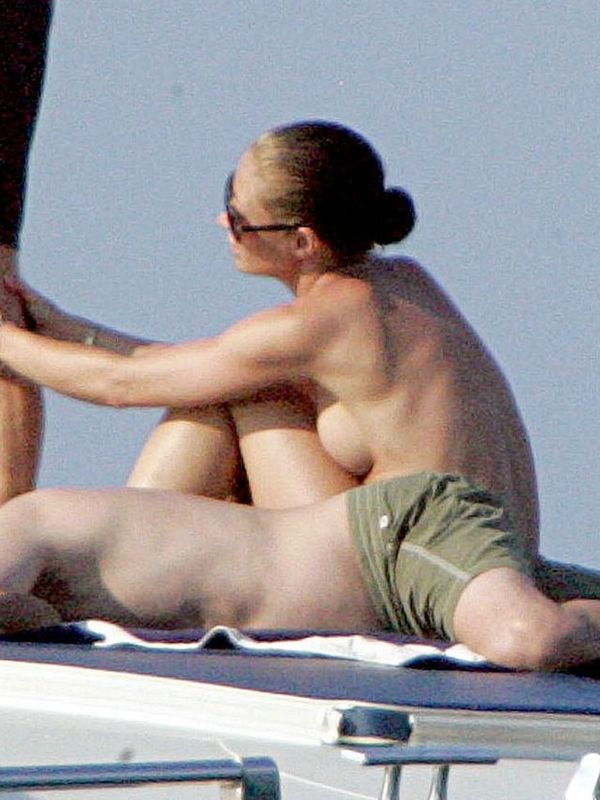 Rebecca Gayheart topless on a yacht paparazzi photos.