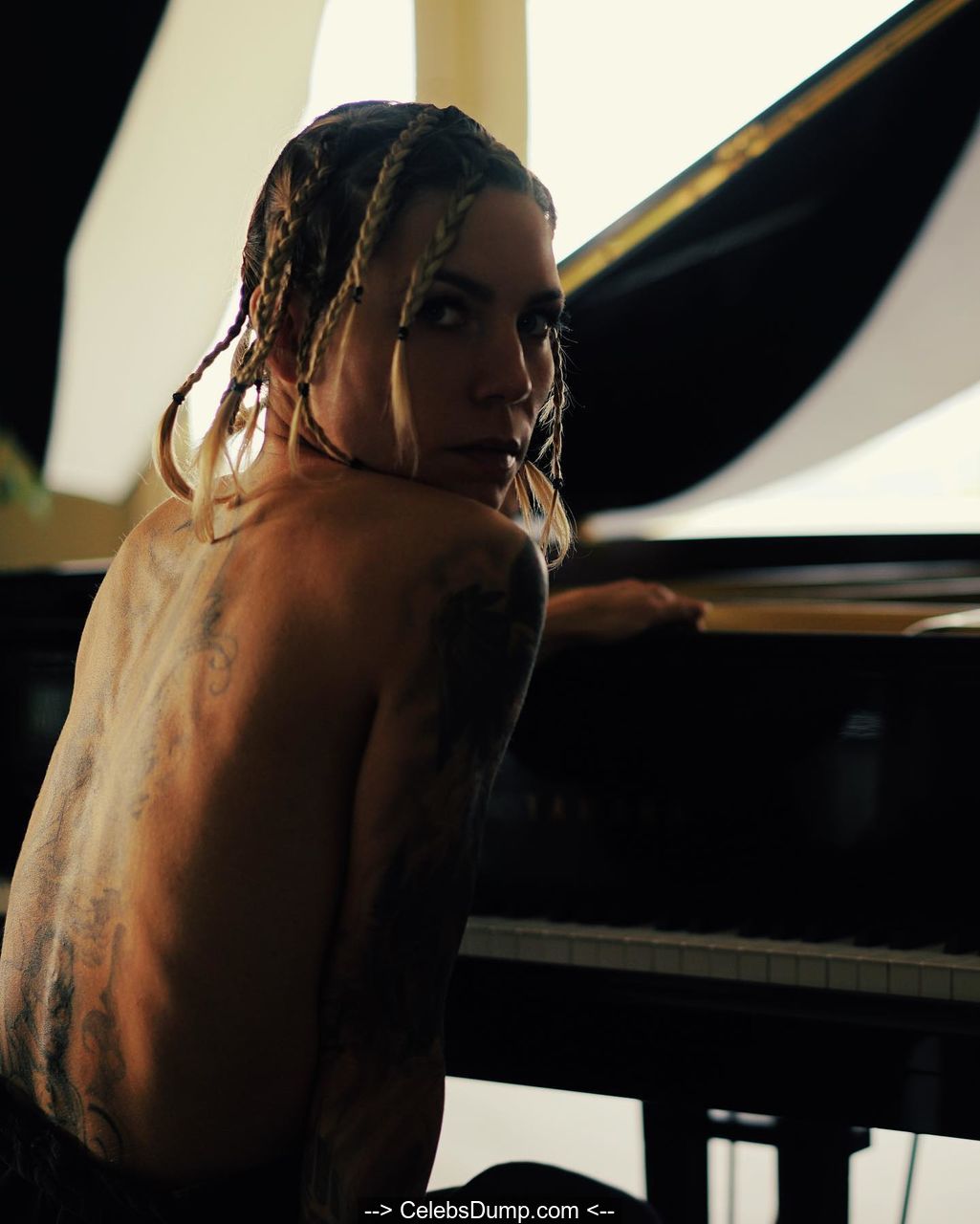 Skylar Grey naked piano shoot - May 09, 2020.