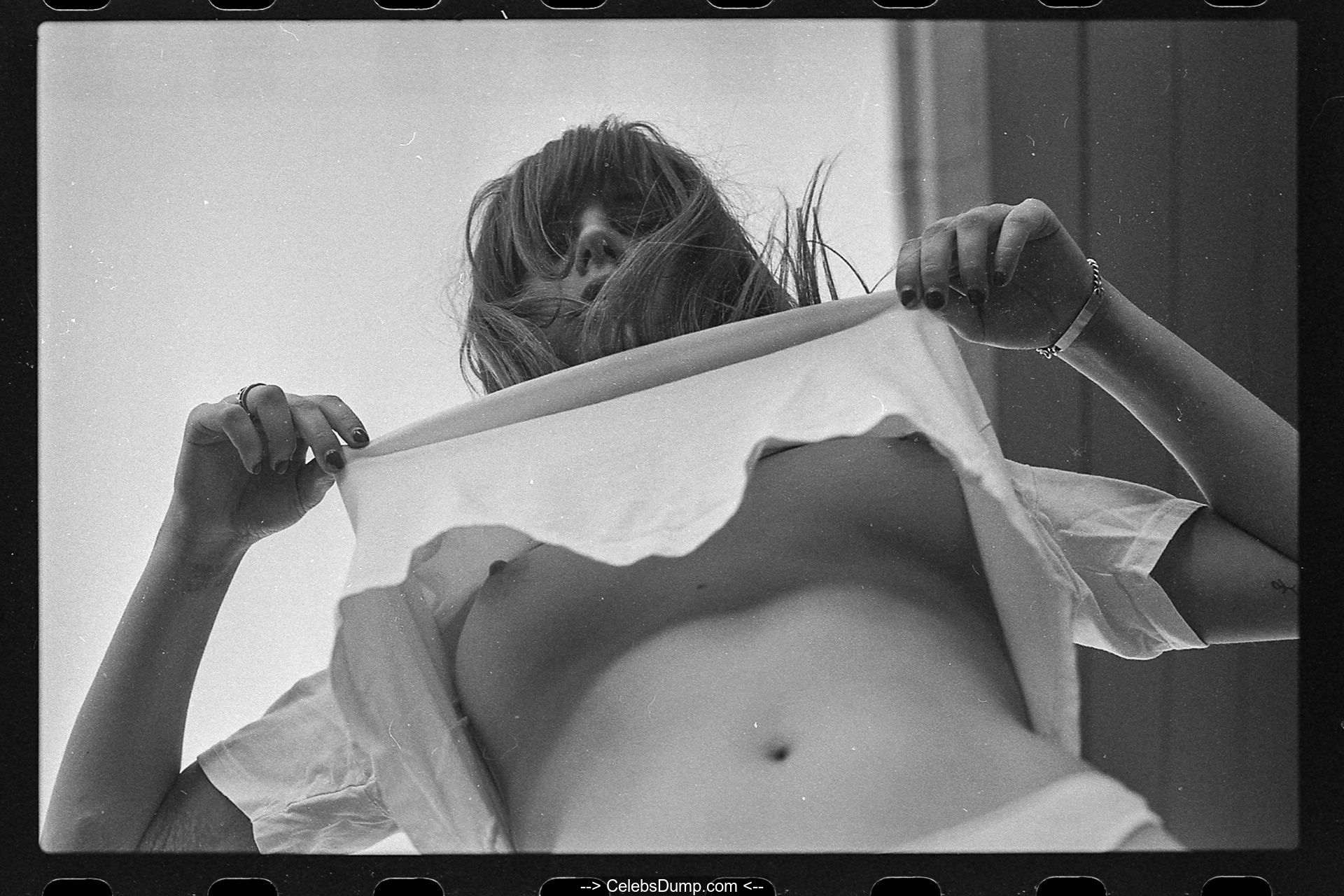 Emily Labowe topless and naked black-&-white photoset by Danny Lane.