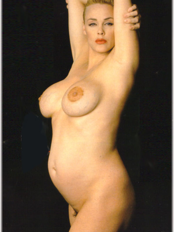 Pregnant Brigitte Nielsen posing fully nude.