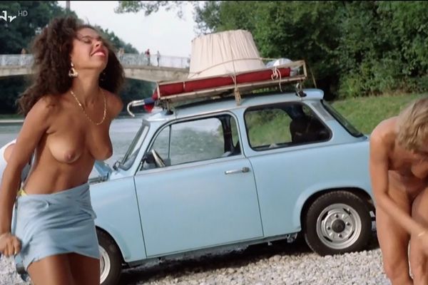 Claudia Schmutzler, Marie Gruber fully nude at Go Trabi Go (1991) .