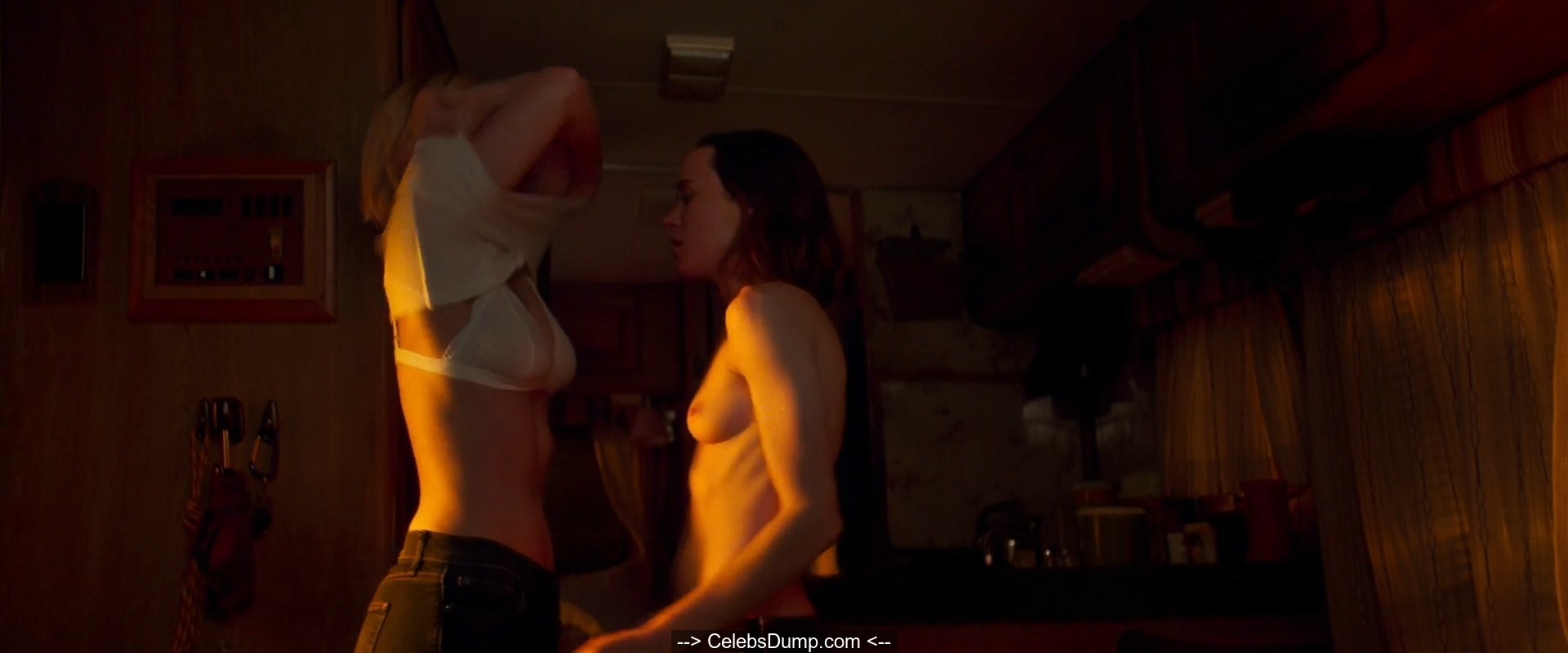 Kate Mara and Ellen Page topless in lesbian scenes at My Days Of Mercy (201...