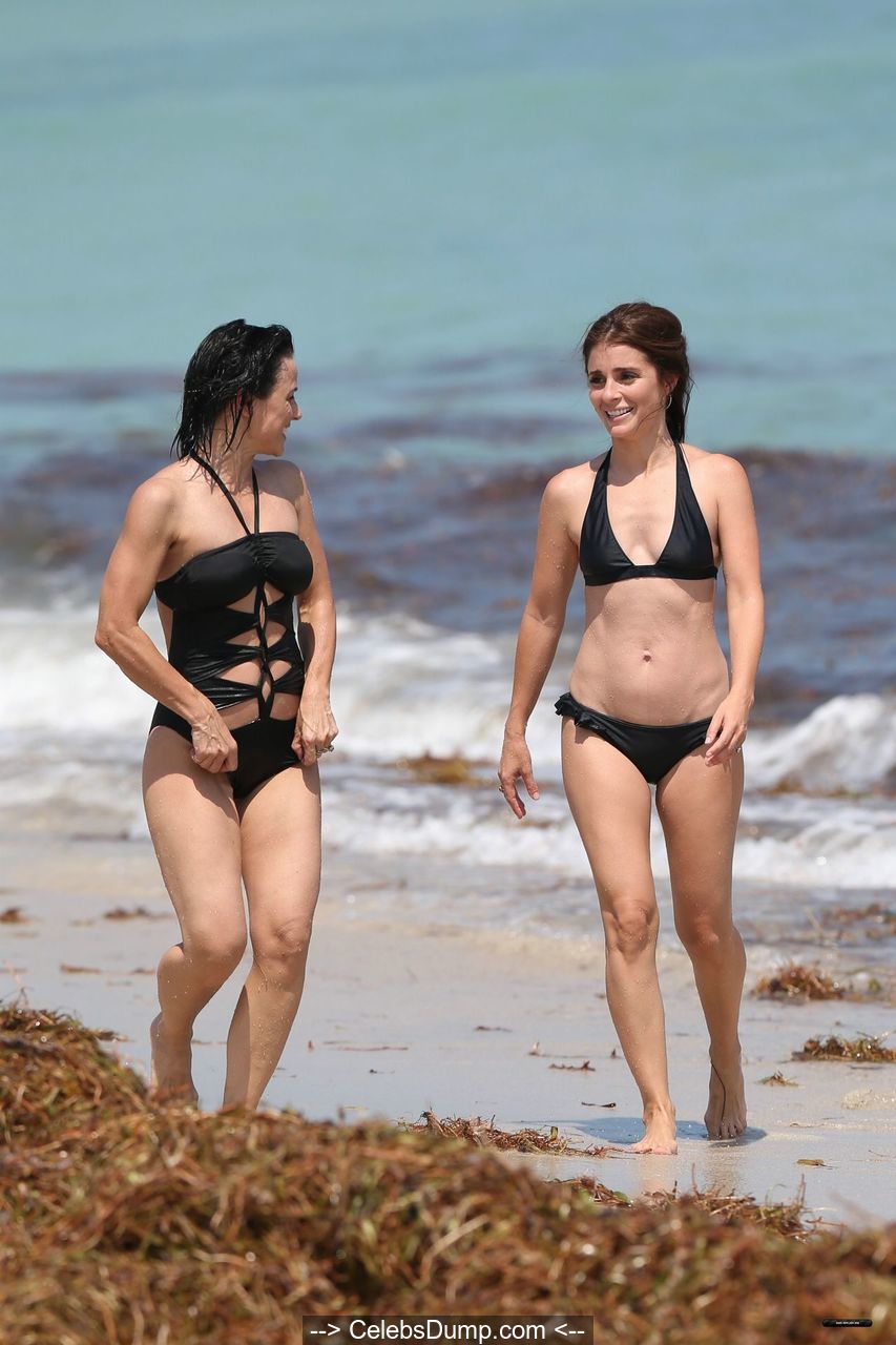 Shiri Appleby in black bikini at a beach in Miami - Septembe