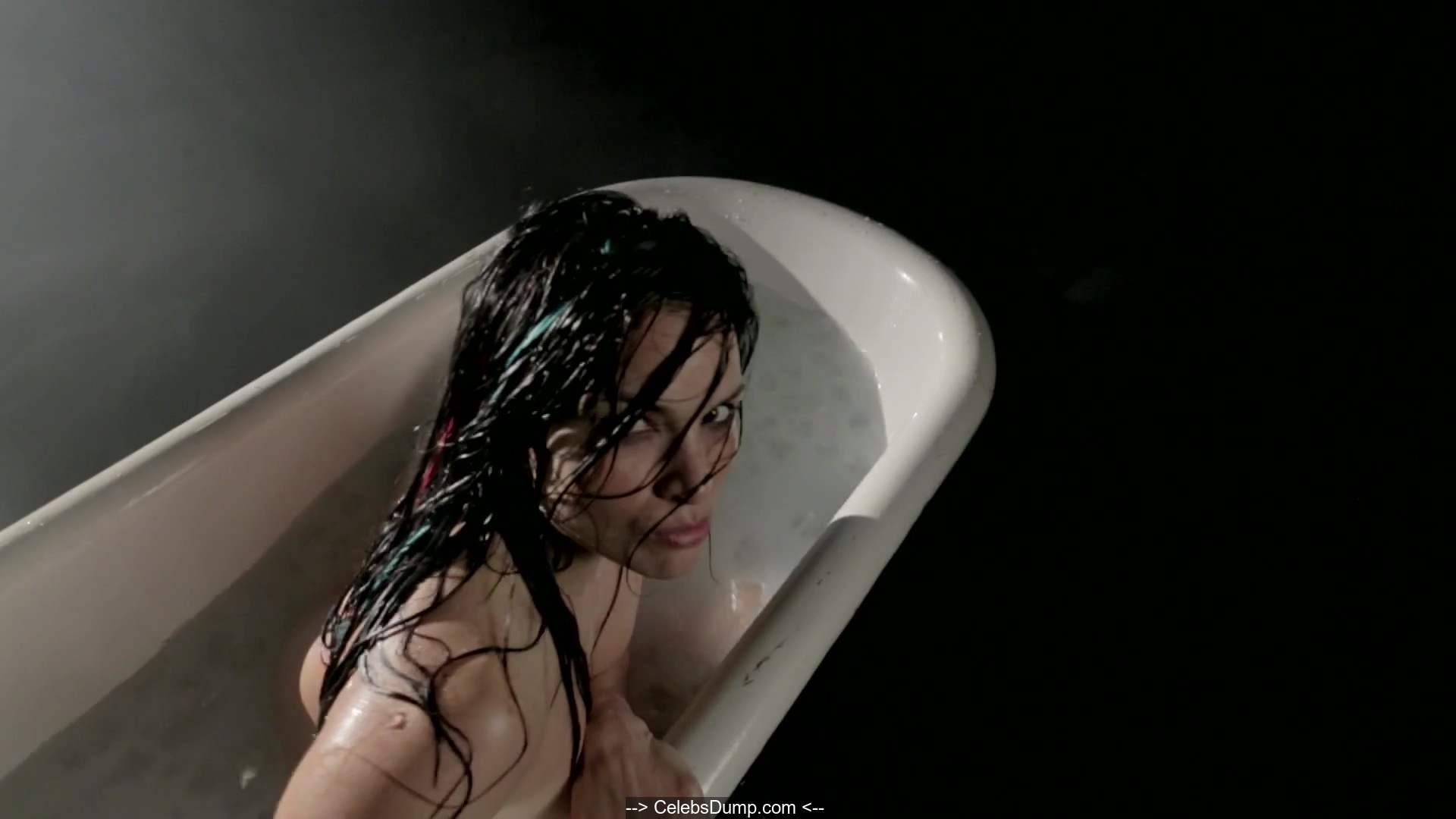 Katrina Law naked in a bathtub at Soundboard Fiction (2014) .