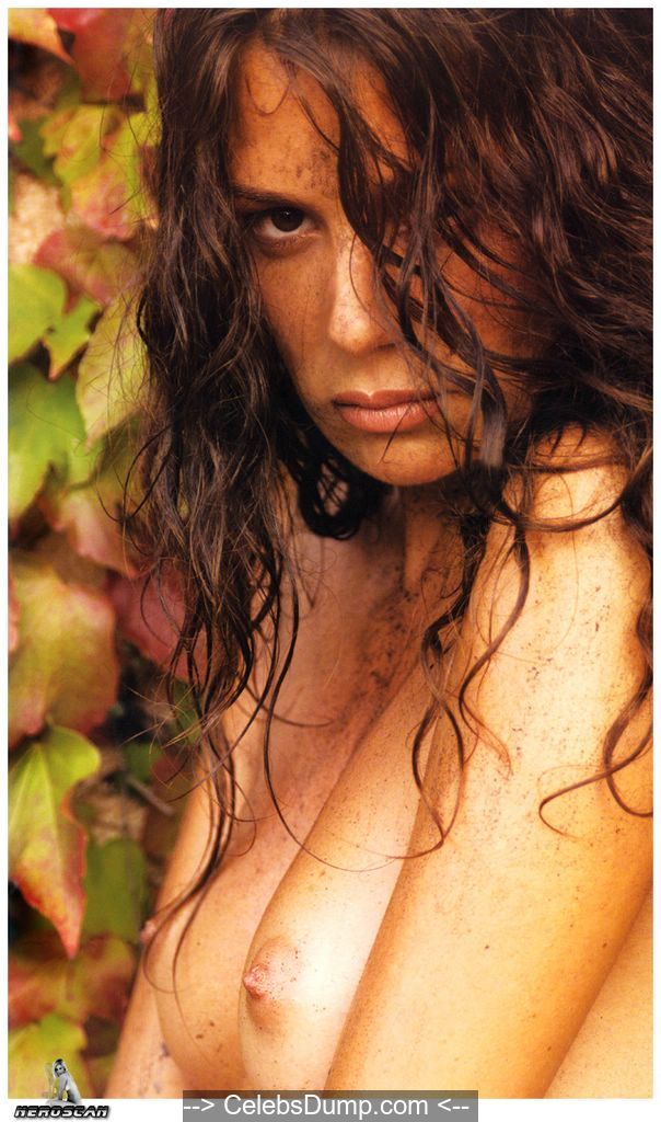 Alessia Fabiani topless and nude for Maxim 2003 Calendar.