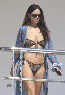 Eiza Gonzalez wearing a bikini aboard a yacht in Sardinia - August 05, 2022