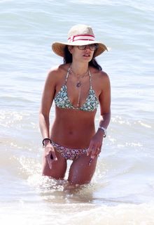 Jordana Brewster in bikini on the beach in Santa Barbara - September 27, 2022