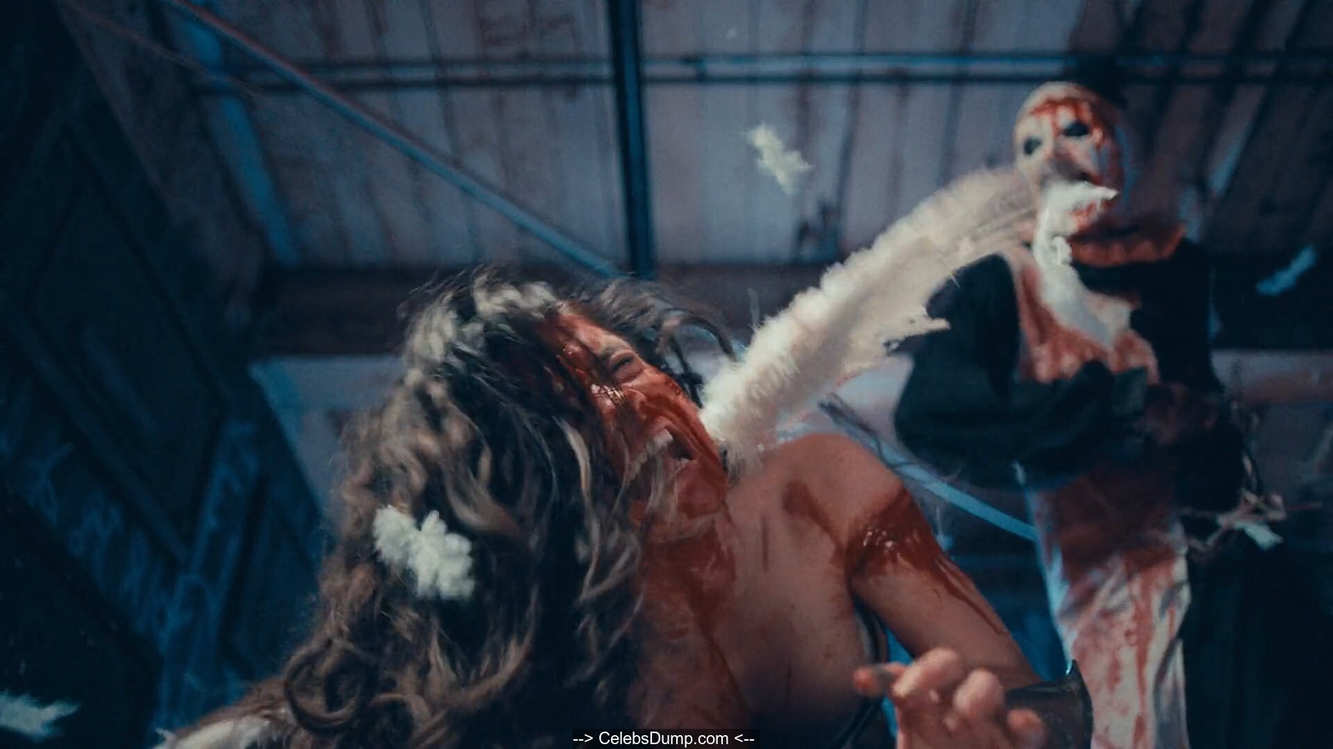 Terrifier scene cut in half