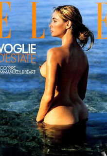 Emmanuelle Beart fully nude for Elle Beauty