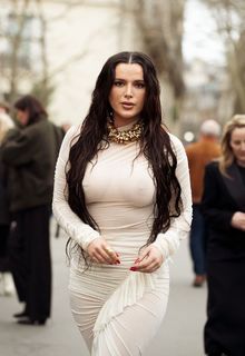 Bella Thorne braless in see through dress at Atlein Womenswear FW 25/26 show at Paris Fashion Week - March 09, 2025