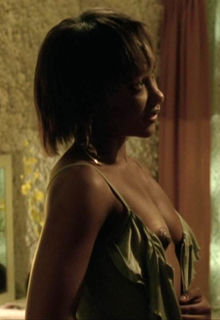 Lerato Motshwarakgole flashes her bare tits at Flight of the Storks (2012)