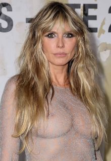 Heidi Klum braless in a sheer dress at Vetements Womenswear Spring/Summer 2026 show in Paris - October 03, 2025
