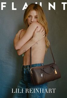 Lili Reinhart topless but covered for FLAUNT Magazine by Sam Dameshek - October 2025