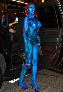 Elizabeth Marie Chevalier topless arrives to Maxim Magazine Halloween at the Roosevelt Hotel - October 31, 2025
