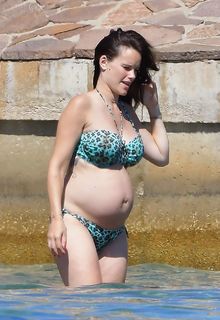 Sofia von Schweden pregnant in bikini in Saint Tropez - June 25, 2017