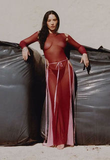 Demi Lovato see through to tits for Who What Wear - November 2025