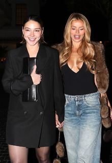 Madelyn Cline and Brooks Nader - seen leaving the Chateau Marmont Hotel in West Hollywood - January 24, 2026