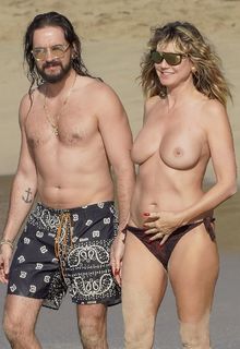 Heidi Klum topless at Saline Beach in  St Barts - January 06, 2026