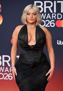 Bebe Rexha cleavage at The BRIT Awards 2026 at Co-Op Live in Manchester - February 28, 2026