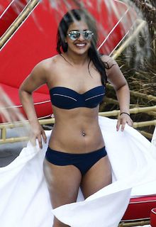 Priyanka Chopra in bikini at her hotel pool in Miami - May 12, 2017