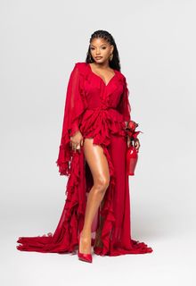 Halle Bailey in red for Salvatore DeMaio photoshoot - April 2026