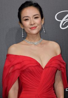 Zhang Ziyi cleavage in red dress at Chopard Trophy event during the 72nd Cannes Film Festival - May 20, 2019