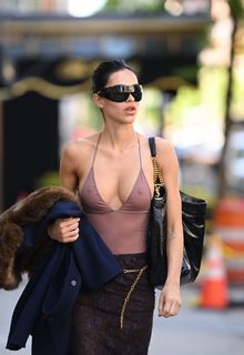 Amelia Gray Hamlin teases Met Gala look in sheer top from YSL in New York - May 04, 2026