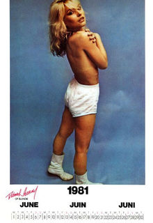 Debbie Harry sexy and braless for 1981 Calendar