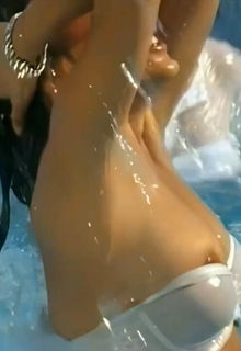 Sabrina Salerno boob slip at Boys (1987)