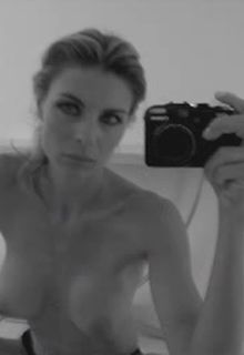 Martina Colombari nude doing selfie