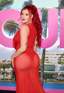 Justina Valentine in red dress attends the screening of Netflix's 72 Hours at Paris Theater, The Plaza Hotel in New York City - July 20, 2026