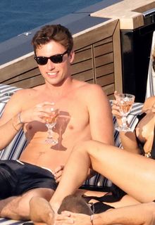 Brooks Nader tit slip while relaxing with model Jack Lumsden during a day in Capri, Italy - August 12, 2026
