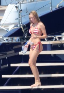Ester Exposito in bikini with Kylian Mbappe in Sardinia, Italy - July 28, 2026